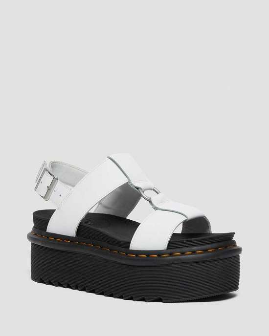 Sandalias Ligeras Dr. Martens Francis Strap Mujer Blancos MX-21493